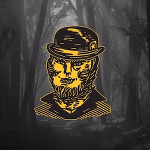 The Wolfman gold enamel pin