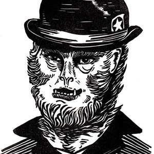The Wolfman - Relief Print