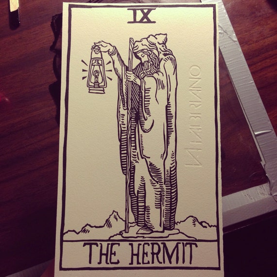 Tarot Cards - the Hermit IX - Etsy