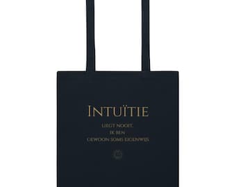 Stijlvolle canvas bag - elegant design - herbruikbare shopper quote