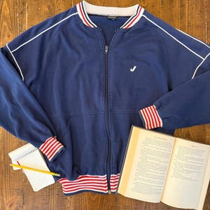 80's Striped Track Jacket - Etsy