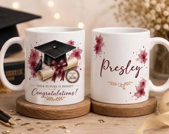 Personalized Class Of 2026 Graduation Mug, Graduate Gift 11oz & 15oz