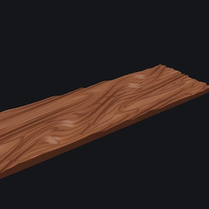 May include: A rectangular wooden board featuring a prominent, flowing grain pattern in shades of medium brown. The surface displays a textured, undulating topography with visible ridges and valleys that follow the natural wood grain lines.