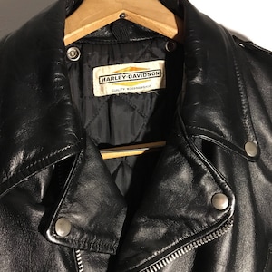 60s Harley Davidson Leather Biker Jacket WoW Goth Punk!!!