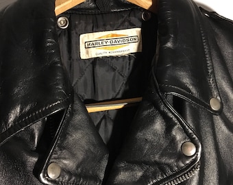 60s Harley Davidson Leather Biker Jacket WoW Goth Punk!!!