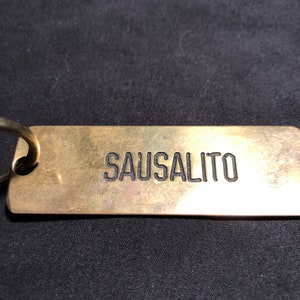 Vintage Sausalito California Keychain San Francisco Commie-fornia