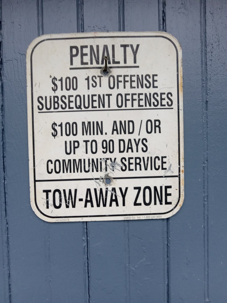 Vintage Penalty Street Sign - Etsy