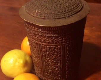 Antique middle eastern persian coffee tea holder brass bronze WoW!!!
