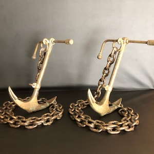 Vintage Masculine Anchor Bookends Brother Gift Father Manly Nautical Maitland-Smith Maitland Smith Manly