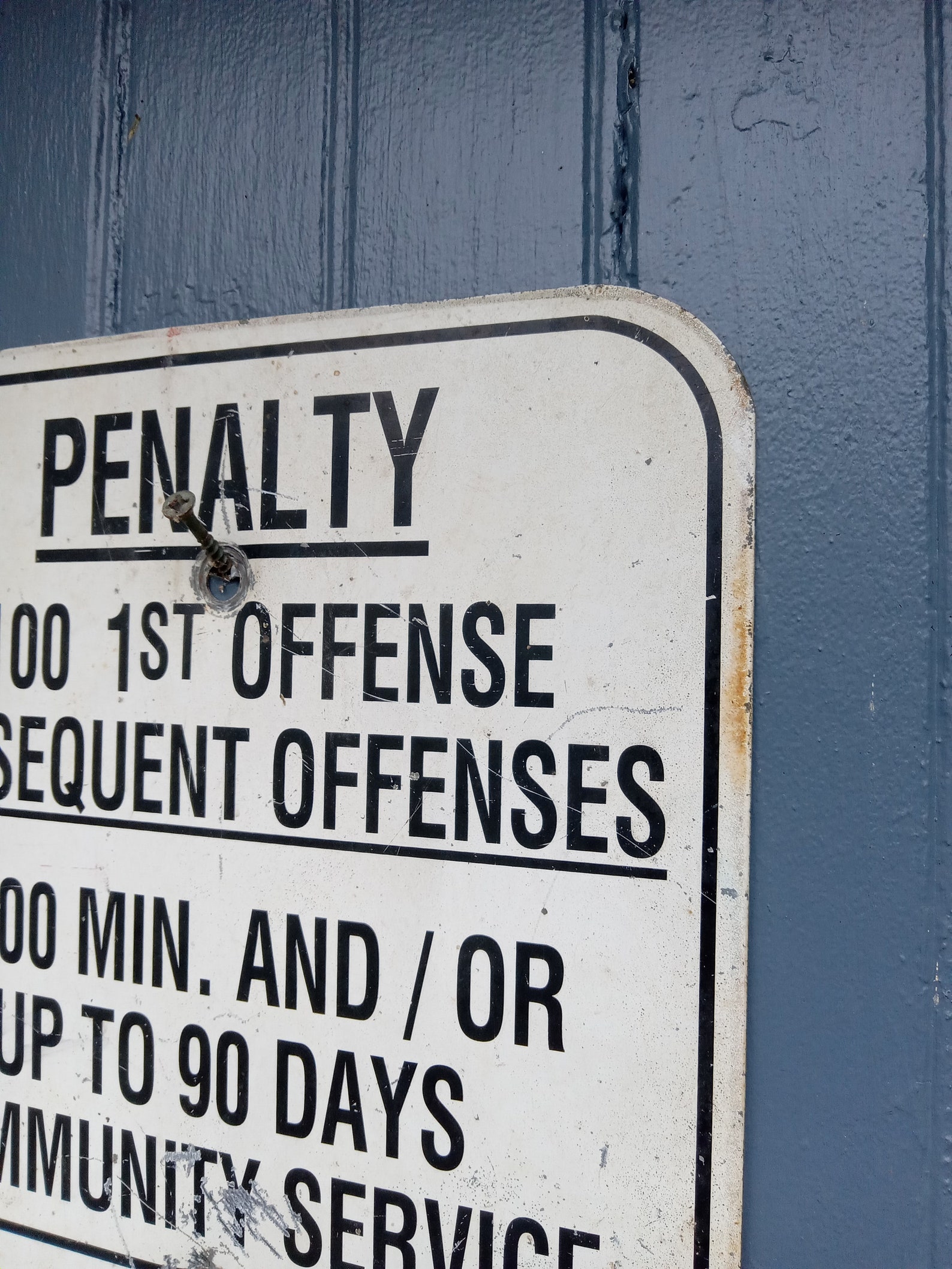 Vintage Penalty Street Sign - Etsy