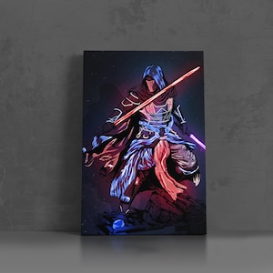 Darth Revan-poster Star Wars-väggkonst Old Republic-kanvas Sith-krigare inramad kanvastryck Galaktisk fantasi Heminredning C112 Gåva