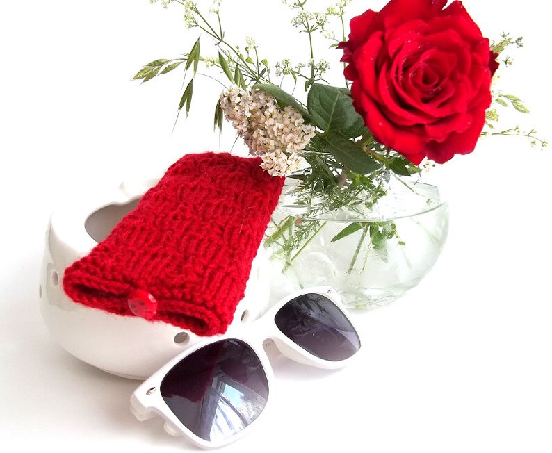 Red Glasses Case Soft Eyeglasses Case Knitted Reading Etsy