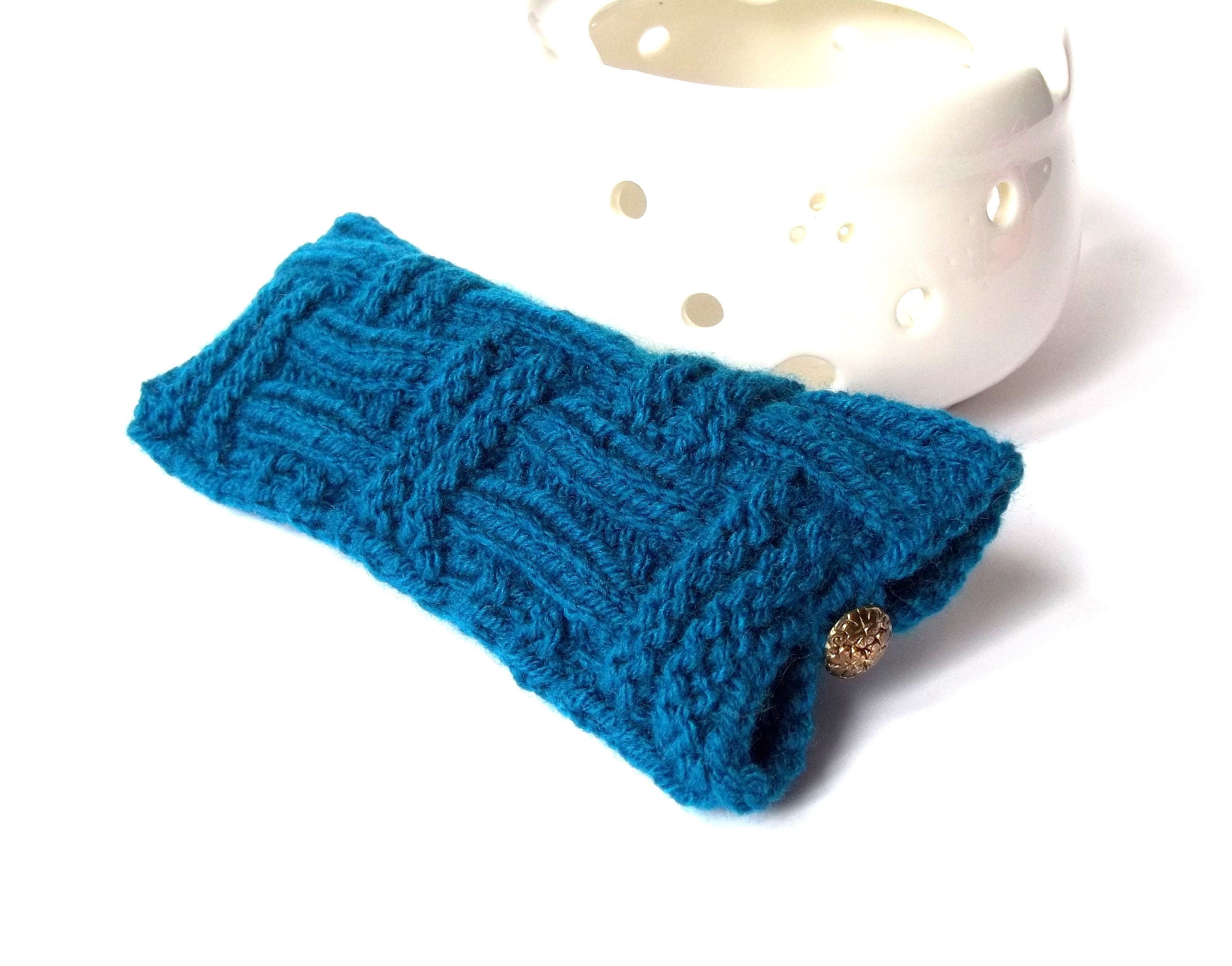 Blue Glasses Case Reading Glasses Case Knitted Glasses Case Etsy