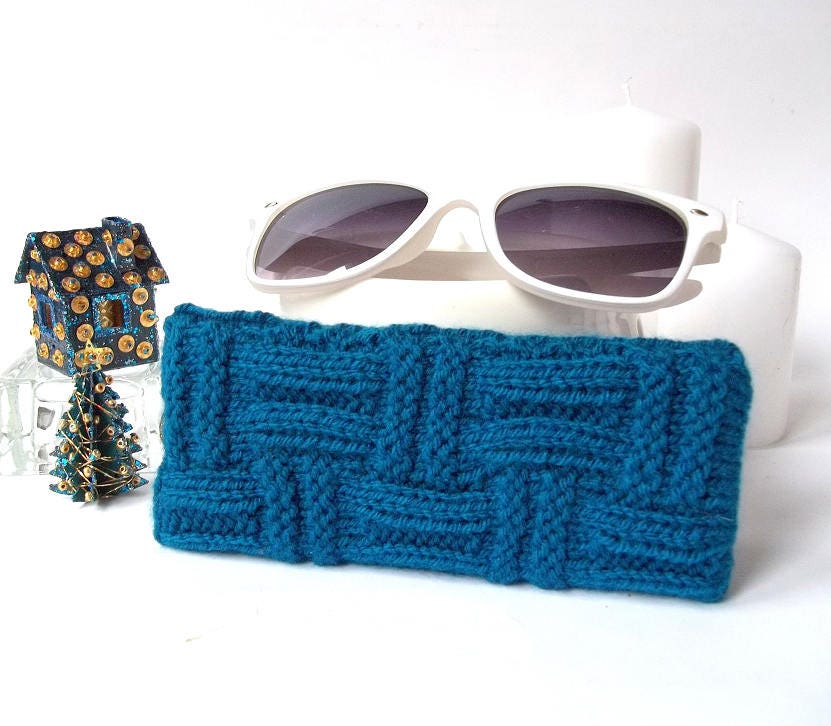Blue Glasses Case Reading Glasses Case Knitted Glasses Case Etsy