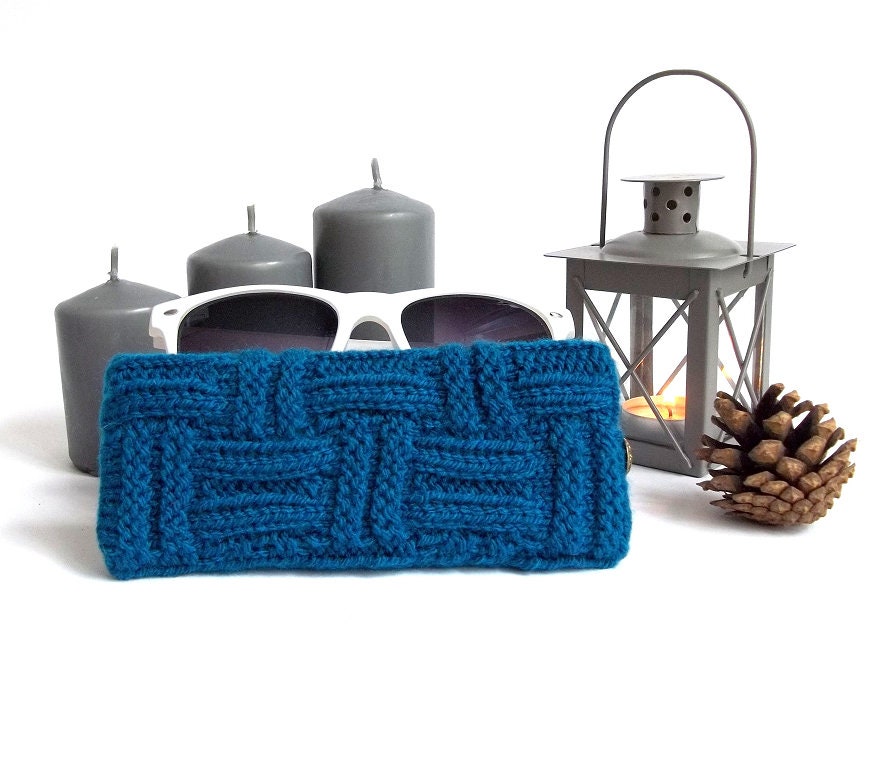 Blue Glasses Case Reading Glasses Case Knitted Glasses Case Etsy