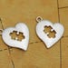 20pcs 24mmx22mm Heart Charms Antique Silver Tone with Swirl Design - SC2860