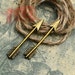 50pcs 30mm x 5mm Arrow Charms Antique Bronze Tone 2 Sided - BC0569