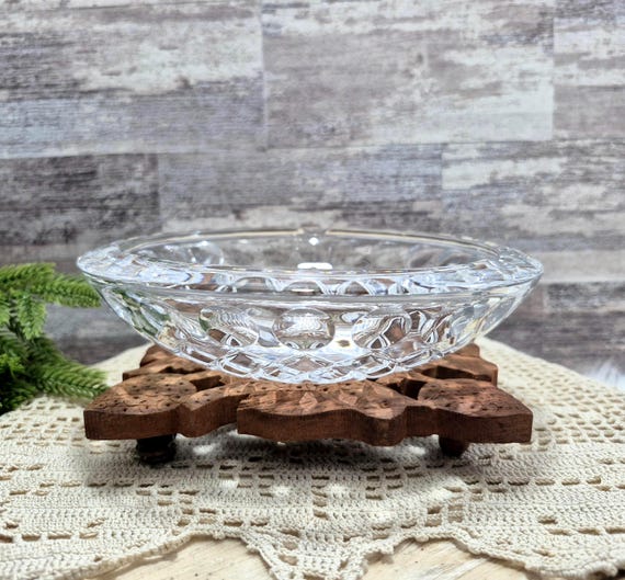 ヴィンテージ プリンセスハウス 鉛クリスタル/ガラス ラウンド灰皿