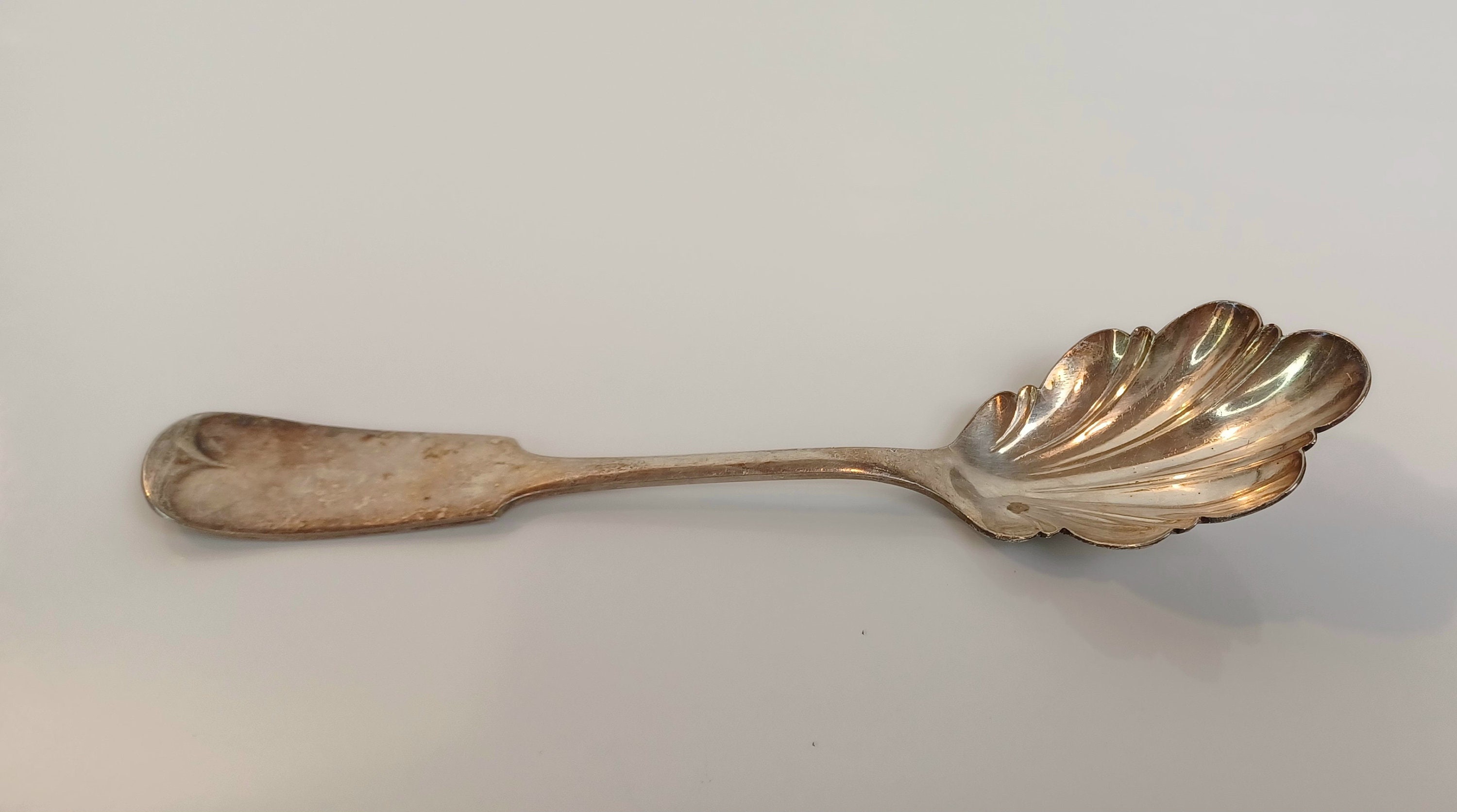 アンティーク Wm. Rogers シルバープレート シェル ジャムスプーン