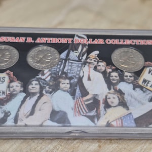 Vintage 1979 Susan B Anthony Dollar 3-pc Coin Collection in Case, from The Morgan Mint.