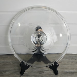Vintage PYREX Glass Cover for a Casserole Dish or Crock Pot, 7 7/8&quot; inner-diameter, 9&quot; outer-diameter