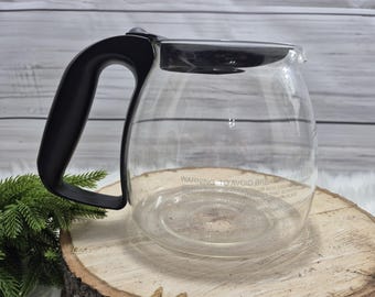 Vintage 12 Cup Universal Glass Replacement Coffee Pot Carafewith Black Lid  & Handle - Etsy