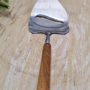 Vintage Rostfritt Stal Eskilstuna of Sweden Teak Wood Handled MCM Cheese Slicer