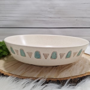 Vintage Metlox Poppytrail Navajo grote groenteschaal, California Art Pottery uit de jaren 1950