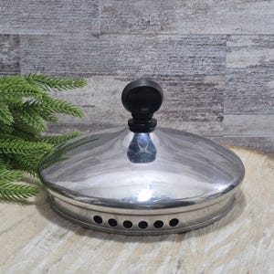 Vintage Farberware 13,5 cm Innenlippe Durchmesser NUR Edelstahl belüfteter Ersatzdeckel