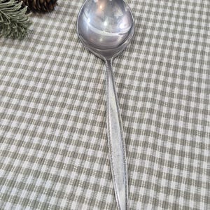 Vintage TOWLE Stainless of Germany, Pierced Serving Spoon with Textured Border