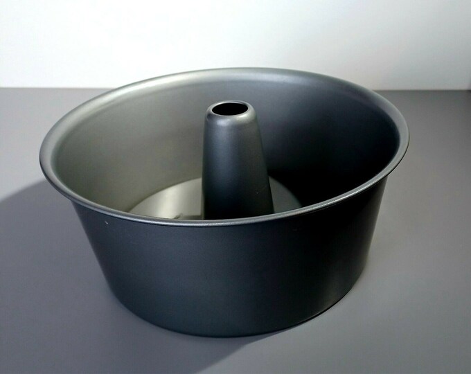 Vintage Heavy Aluminum Angel Food 2pc Nonstick Cake Pan 10 X 4.5 by