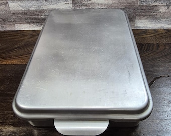 Vintage FOLEY Aluminum 9" x 13" Cake Pan with Snap-On Cover, MCM 1950's USA