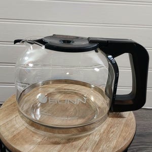 Vintage BUNN Replacement Coffee Pot Carafe Only Model M245TG with Black Lid & Handle