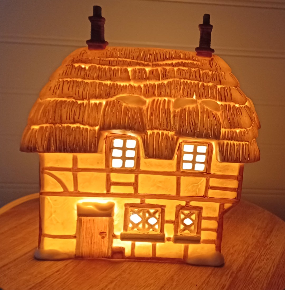 Dept 56 Dickens Village Thatched Roof Cottage Dickens Etsy