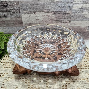 ヴィンテージ プリンセスハウス 鉛クリスタル/ガラス ラウンド灰皿