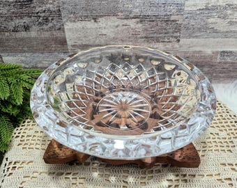 ヴィンテージ プリンセスハウス 鉛クリスタル/ガラス ラウンド灰皿