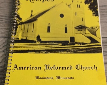 Vintage Spiral Bound Church Cookbook, 1970s Favorite Recipes, Woodstock, MN