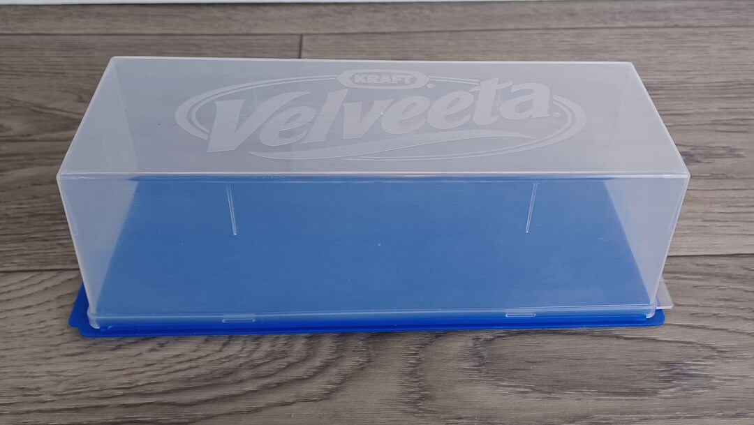 Kraft Velveeta Cheese Keeper Storage Container Clear With Blue Etsy
