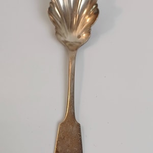 Antique Wm. Rogers Silver Plate Shell Jam Spoon