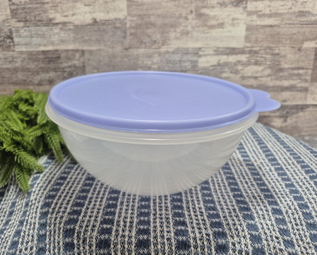 Tupperware Butterfly Tupperware Wonderlier Bowl 8.75 Cup Size and Sheer Blue Lid With ...