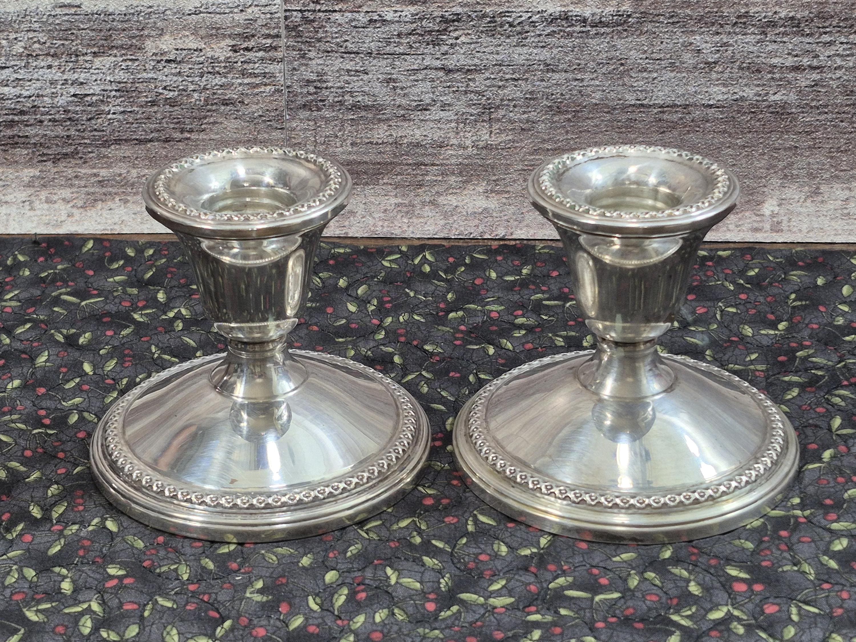 Weighted Sterling Silver Candle Holder - Etsy