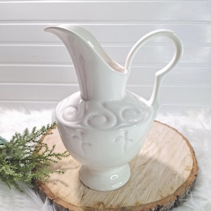 Vaso brocca Art Déco in porcellana cecoslovacca vintage degli anni '30