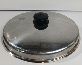 Vintage Saladmaster ventilado 10 3/8" tapa de repuesto solamente, sartén sartén ~ tapa SOLAMENTE