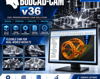 CNC Programming CAM Solution | BobCAD-CAM v36  Full Version | For Windows