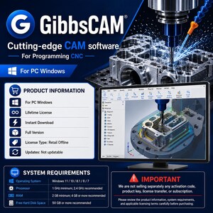 Avancerat CAM-verktyg för CNC-programmering | GibbsCAM 2026 | Fullständig version | För PC Windows bild 4