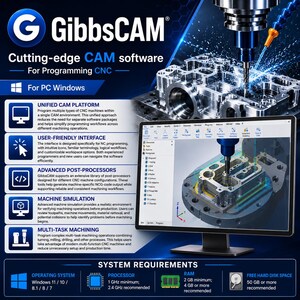 Avancerat CAM-verktyg för CNC-programmering | GibbsCAM 2026 | Fullständig version | För PC Windows bild 3