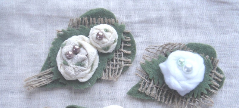 Set of 2 flowers ornaments I brooches hair clips Gifts for Mom I for Sister I Wife I Girlfriend I Birthday Gift I Unique Gift for HerI image 1