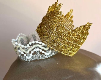 Set of 2 crowns I Lace crown for dogs cats pets I birthday pet crown