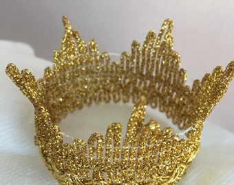 Pet Crown / Gold Lace Crown / Photo Prop / Gold Crown for Dogs Cats Guinea Pig Hedgehog Snake Chinchilla Ferret / Pet Birthday Party