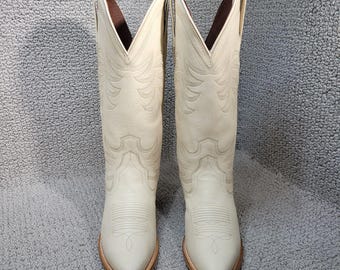 Tecovas The Annie Women's Size 7B Bone Cowhide Cowgirl Boots